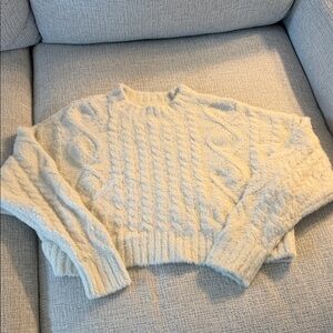 Aerie soft cream sweater size s